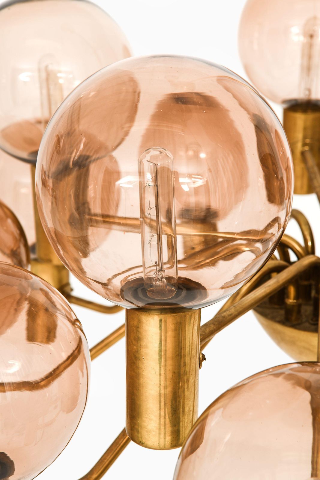 Ceiling Lamp In Brass And Glass By Hans Agne Jakobsson, 1950's photo 9244.0