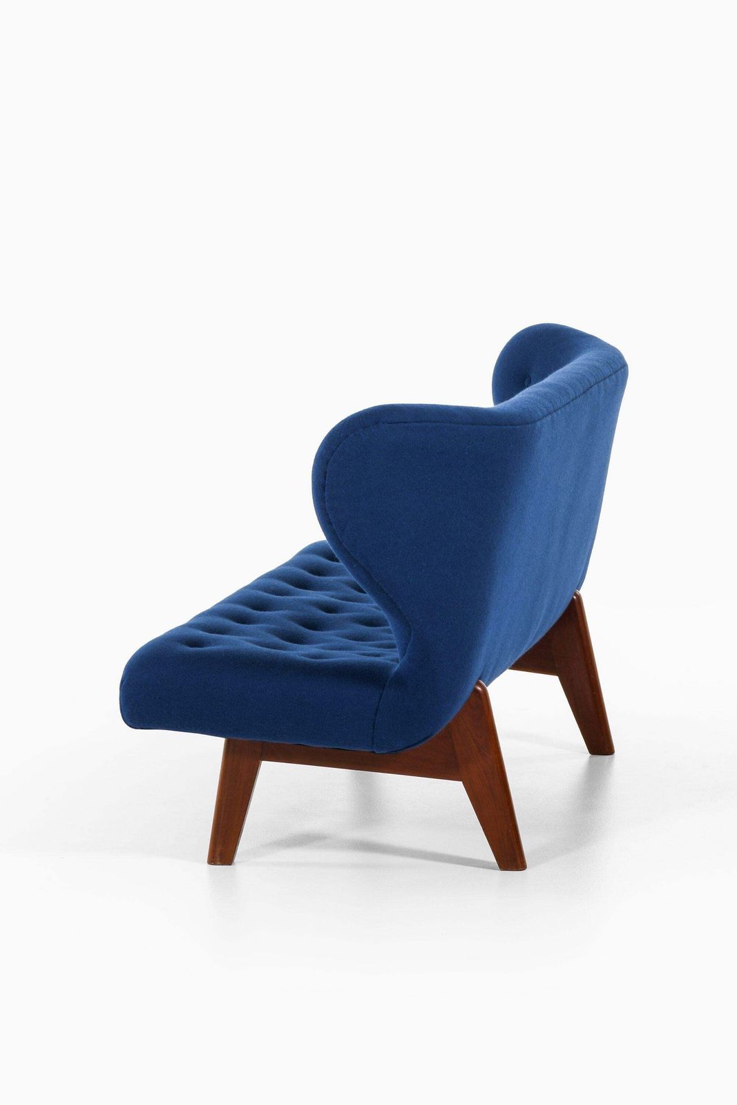 Sofa In Teak And Reupholstered In Kvadrat Fabric, 1940's photo vinterior