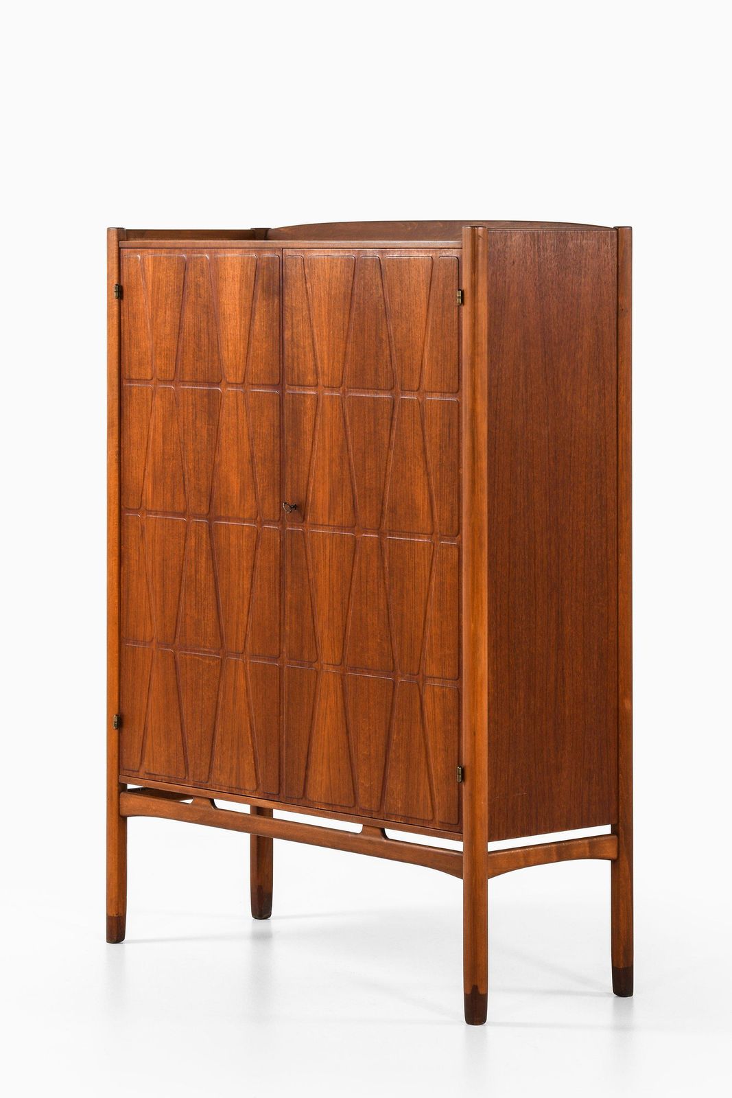 Cabinet In Teak, Beech, Brass And Rosewood By Yngve Ekström, 1950's photo furniture