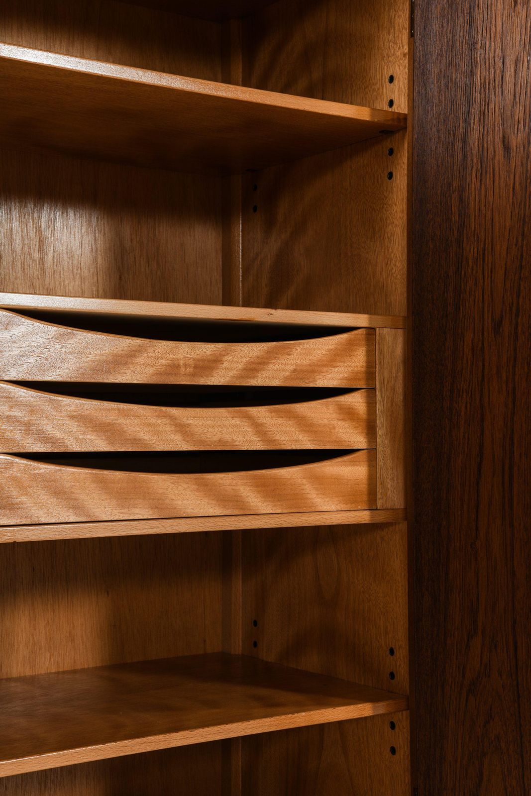 Cabinet In Teak, Beech, Brass And Rosewood By Yngve Ekström, 1950's photo vinterior