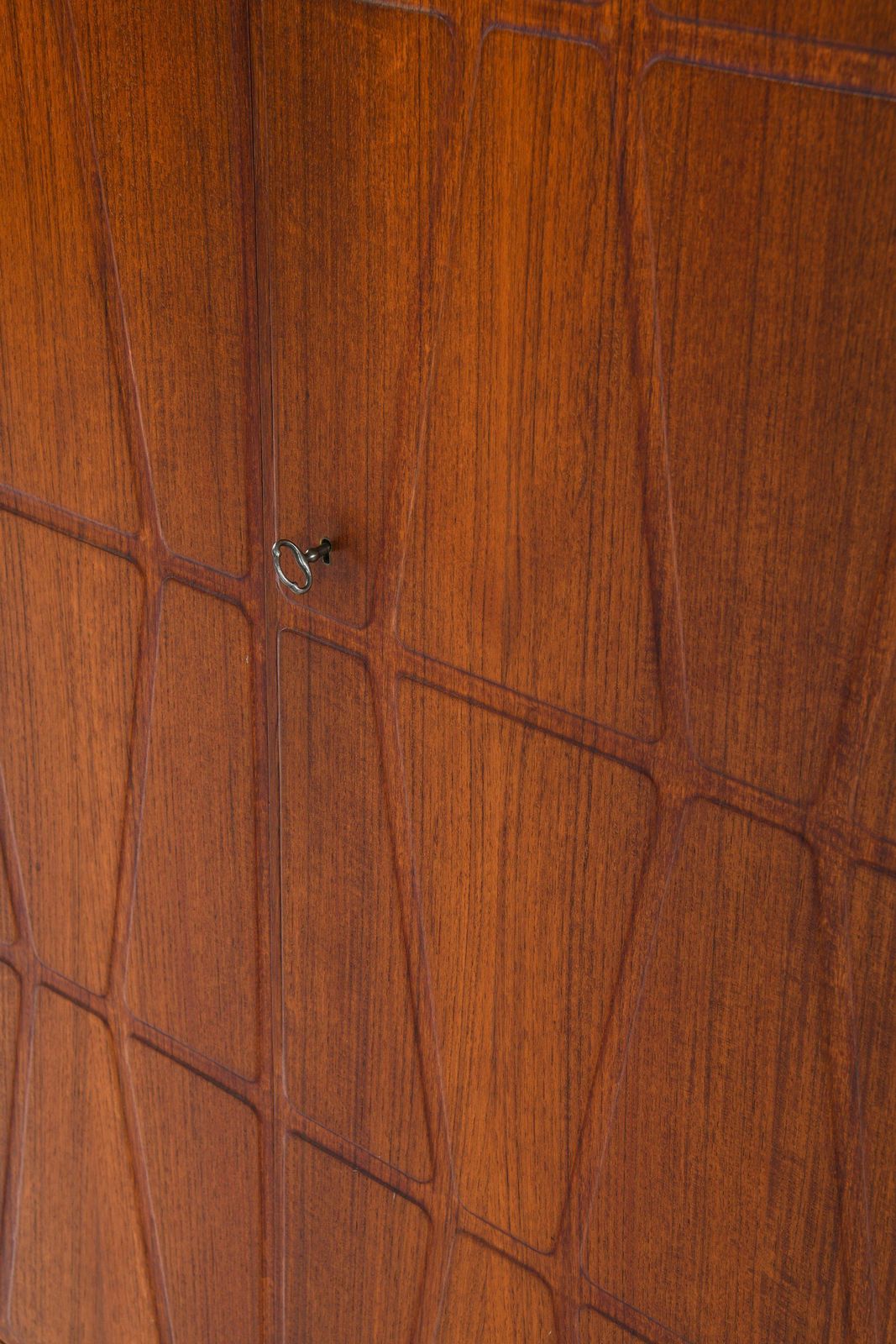Cabinet In Teak, Beech, Brass And Rosewood By Yngve Ekström, 1950's photo buy