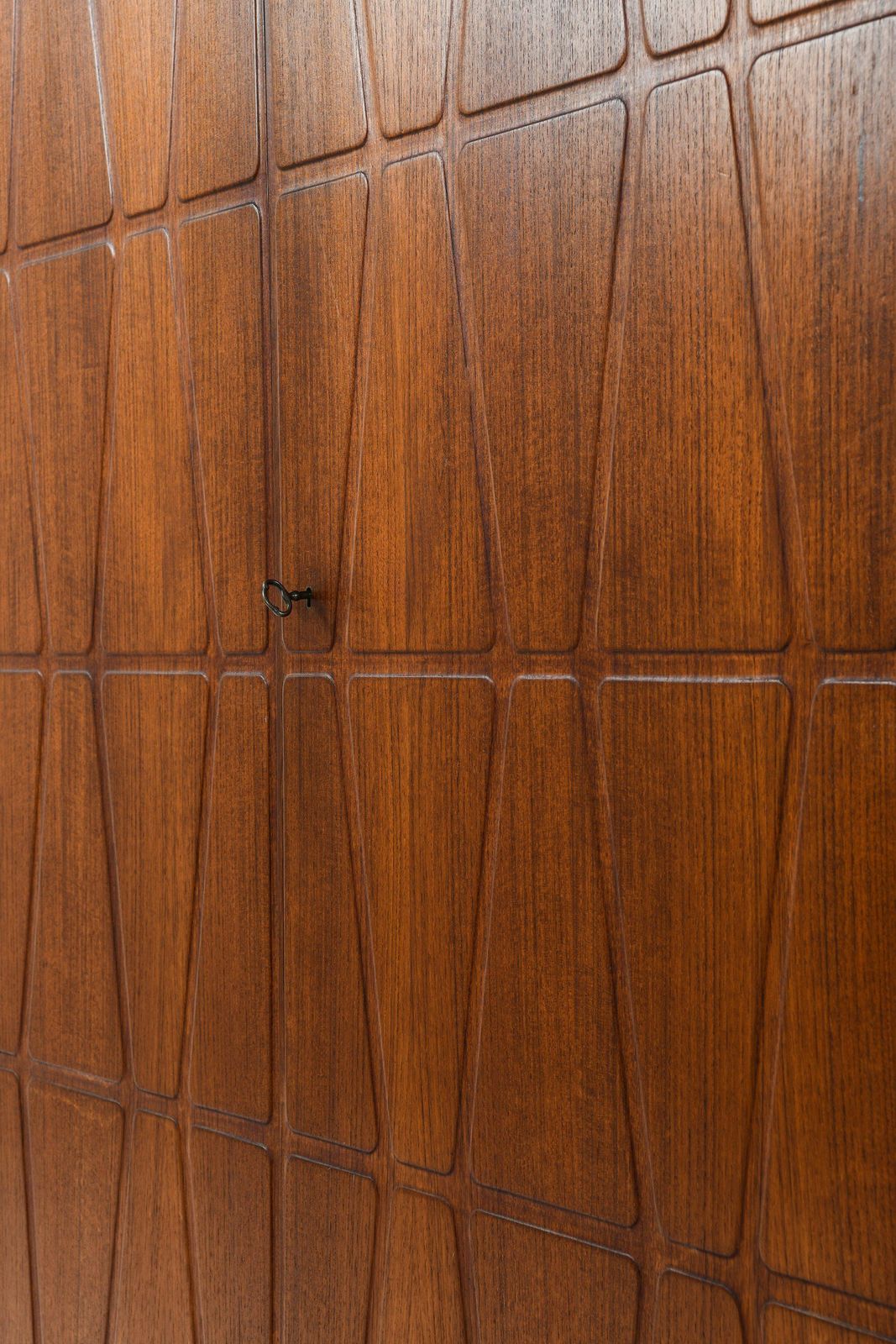 Cabinet In Teak, Beech, Brass And Rosewood By Yngve Ekström, 1950's photo vintage