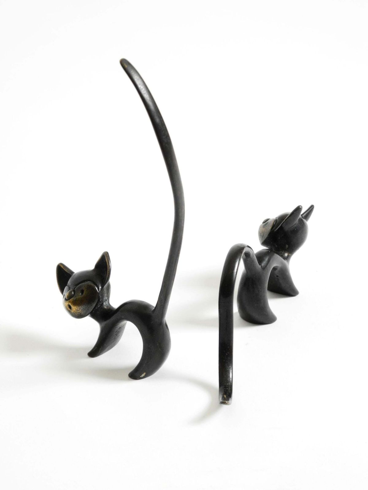 Two Mid Century Brass Cats As Ring Holders By Walter Bosse For Herta Baller photo 519.0
