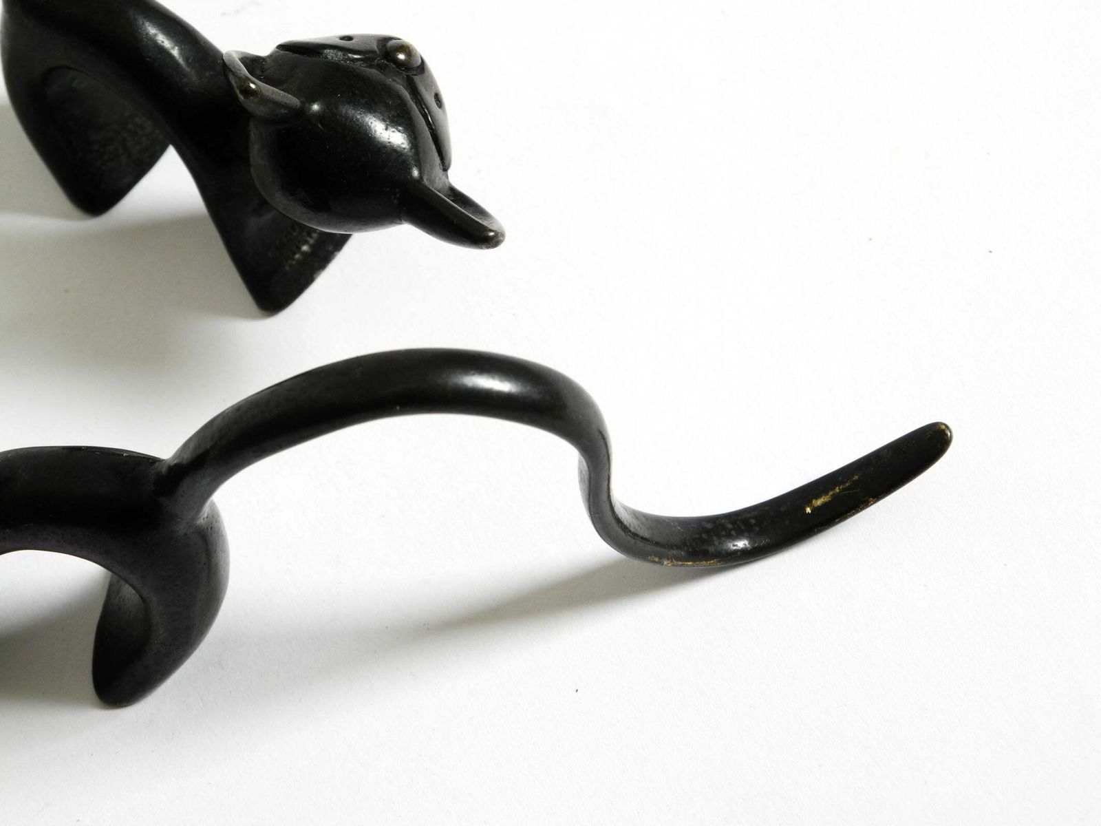 Two Mid Century Brass Cats As Ring Holders By Walter Bosse For Herta Baller photo vintage