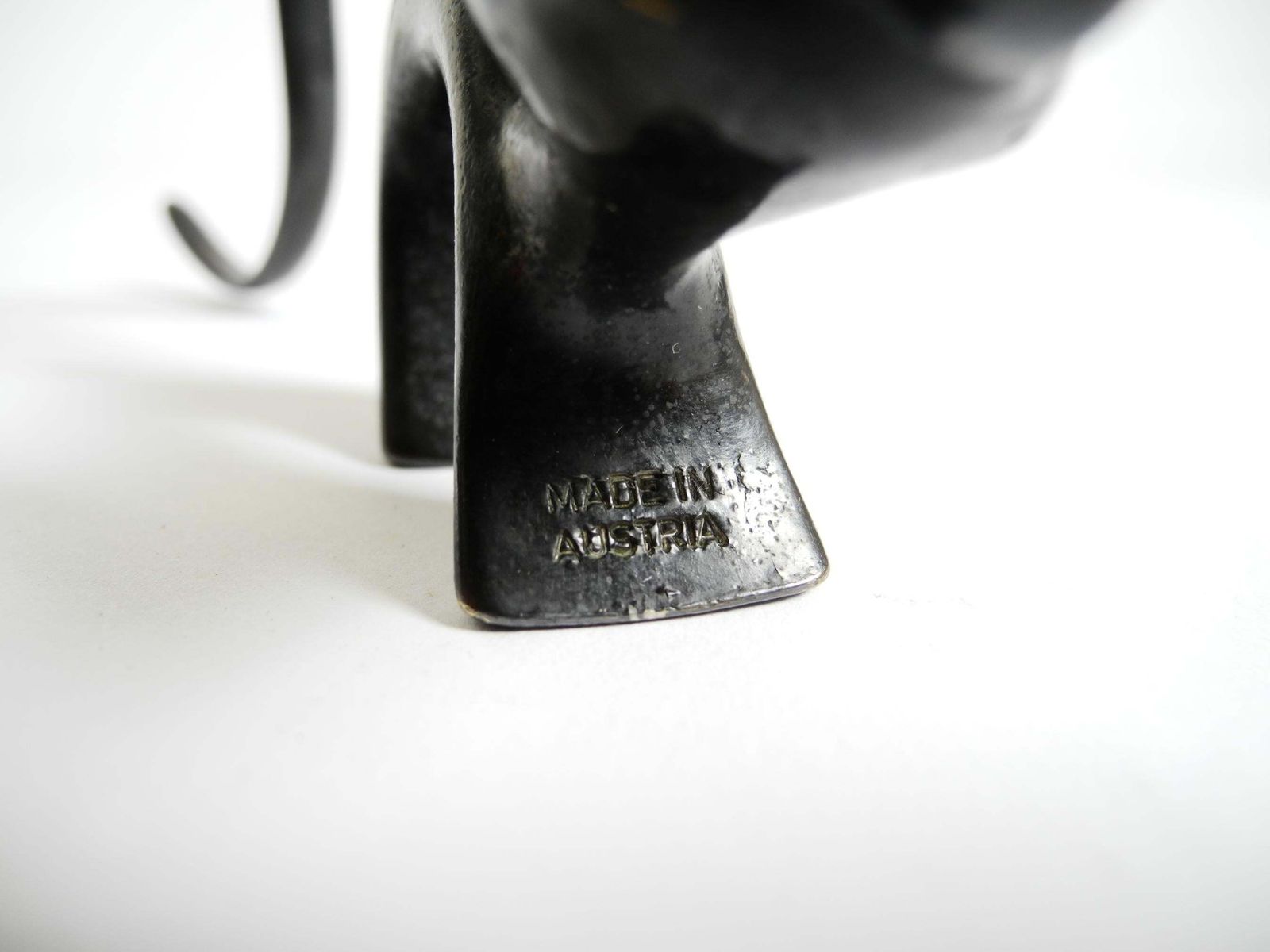 photo for sale Two Mid Century Brass Cats As Ring Holders By Walter Bosse For Herta Baller