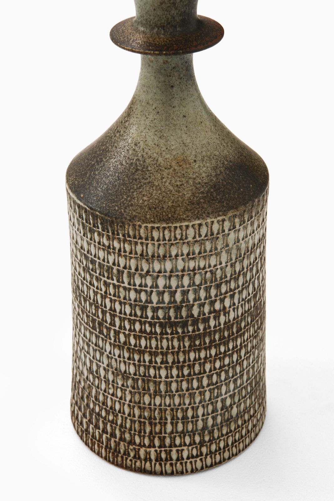 Ceramic Vase In Glazed Stoneware By Stig Lindberg, 1950's photo Home Decor