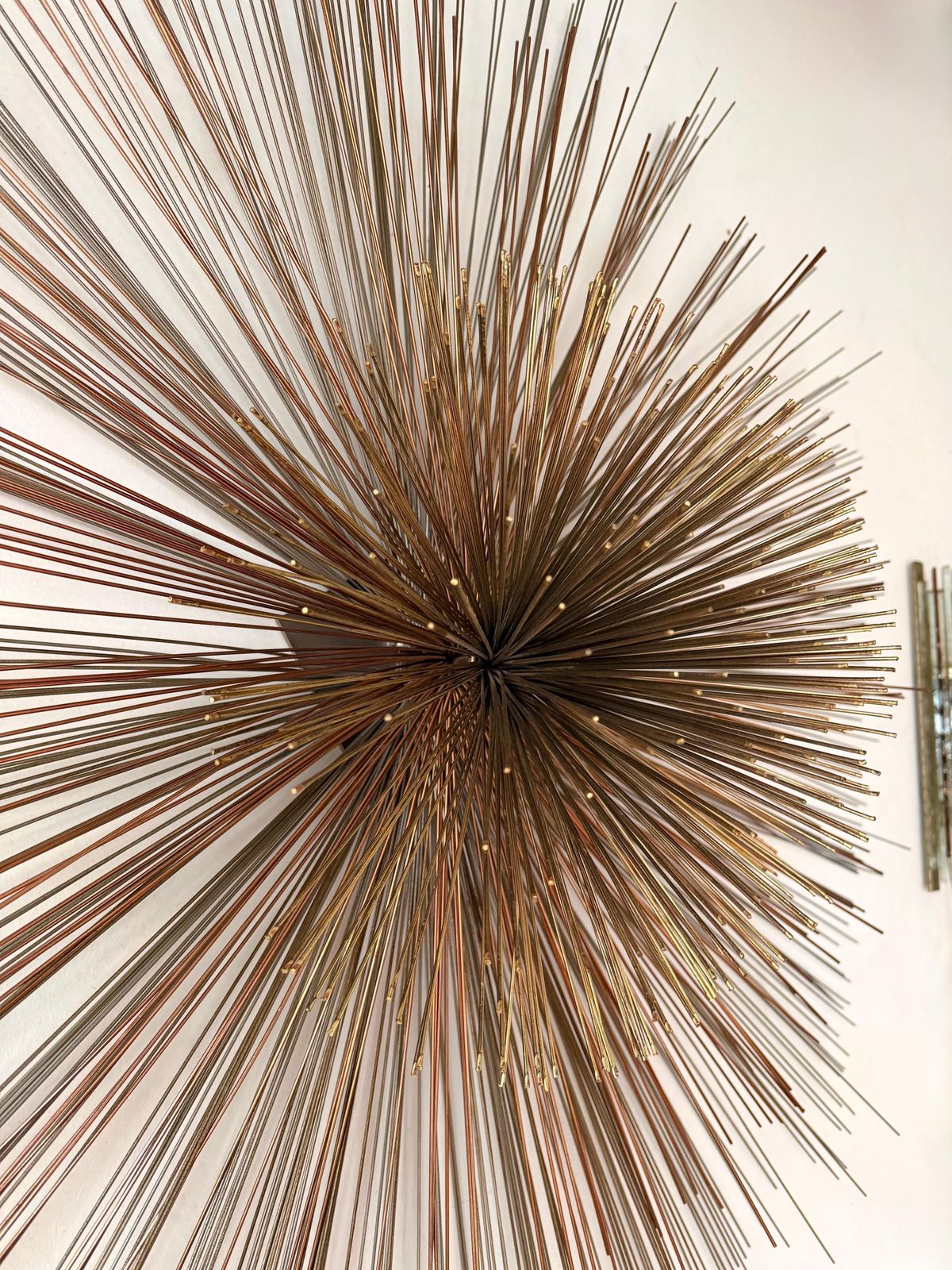 Large Metal Brass Abstract Wall Sculpture By Curtis Jere. USA, 1980s photo furniture