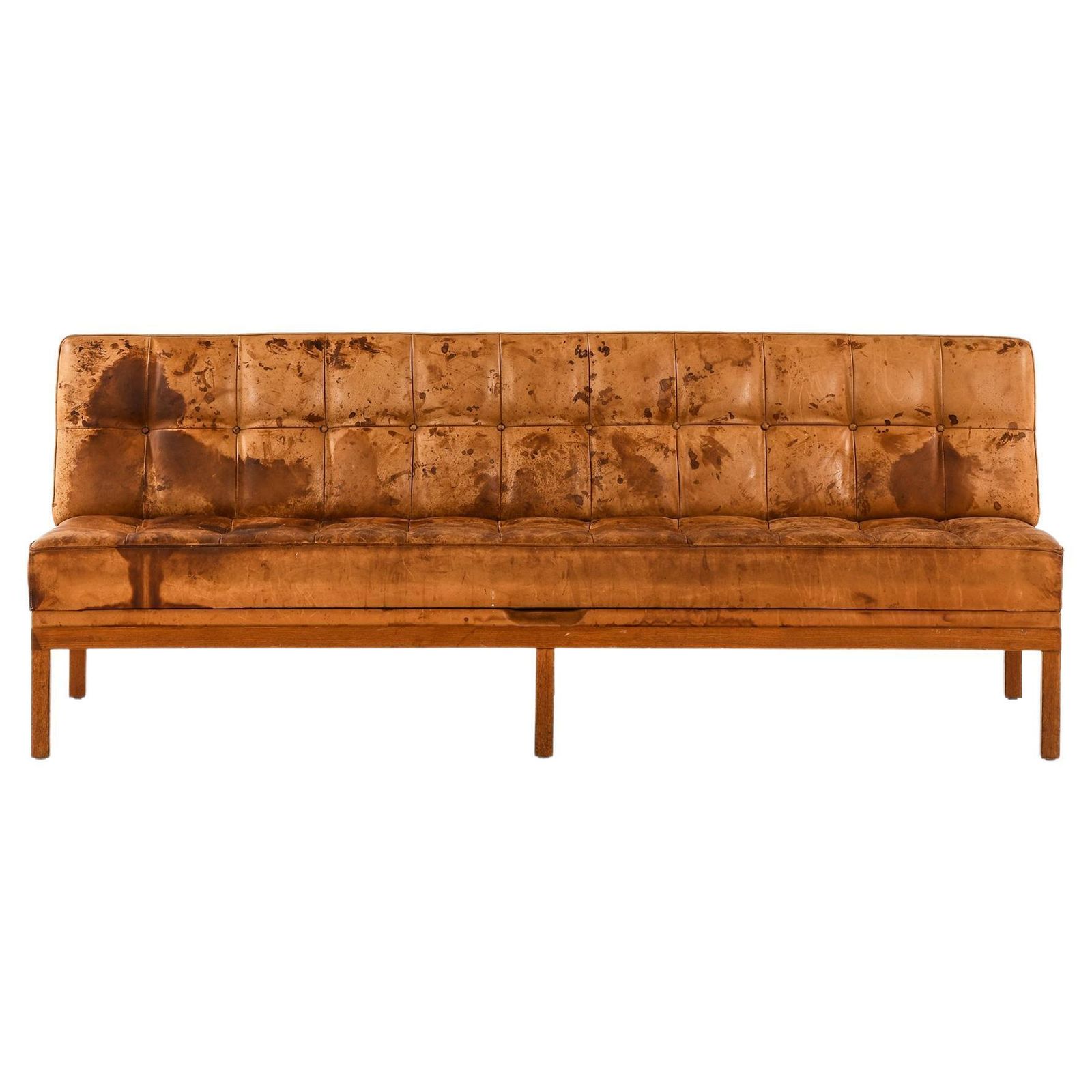 Sofa / Daybed Constanzebank In Teak, Steel And Leather By Johannes Spalt, 1960's photo furniture