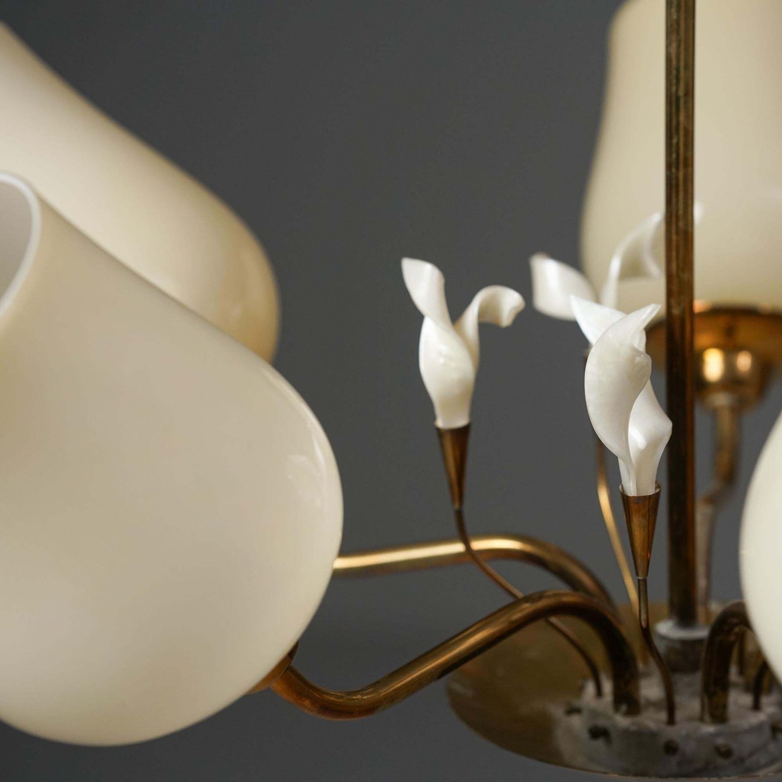 Scandinavian Modern Chandelier, Korumo Oy, Finland, 1950s photo for sale