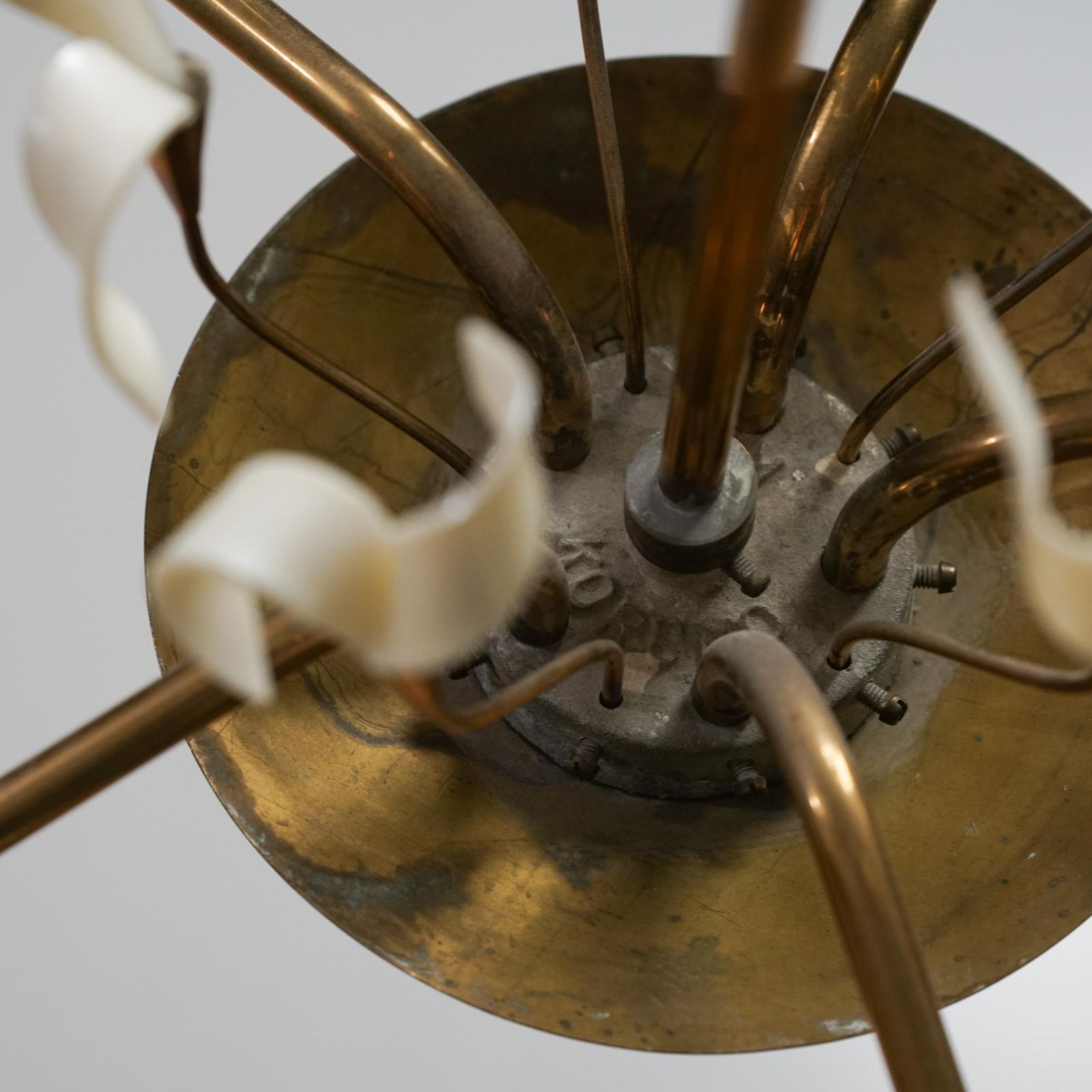 Scandinavian Modern Chandelier, Korumo Oy, Finland, 1950s photo Lighting