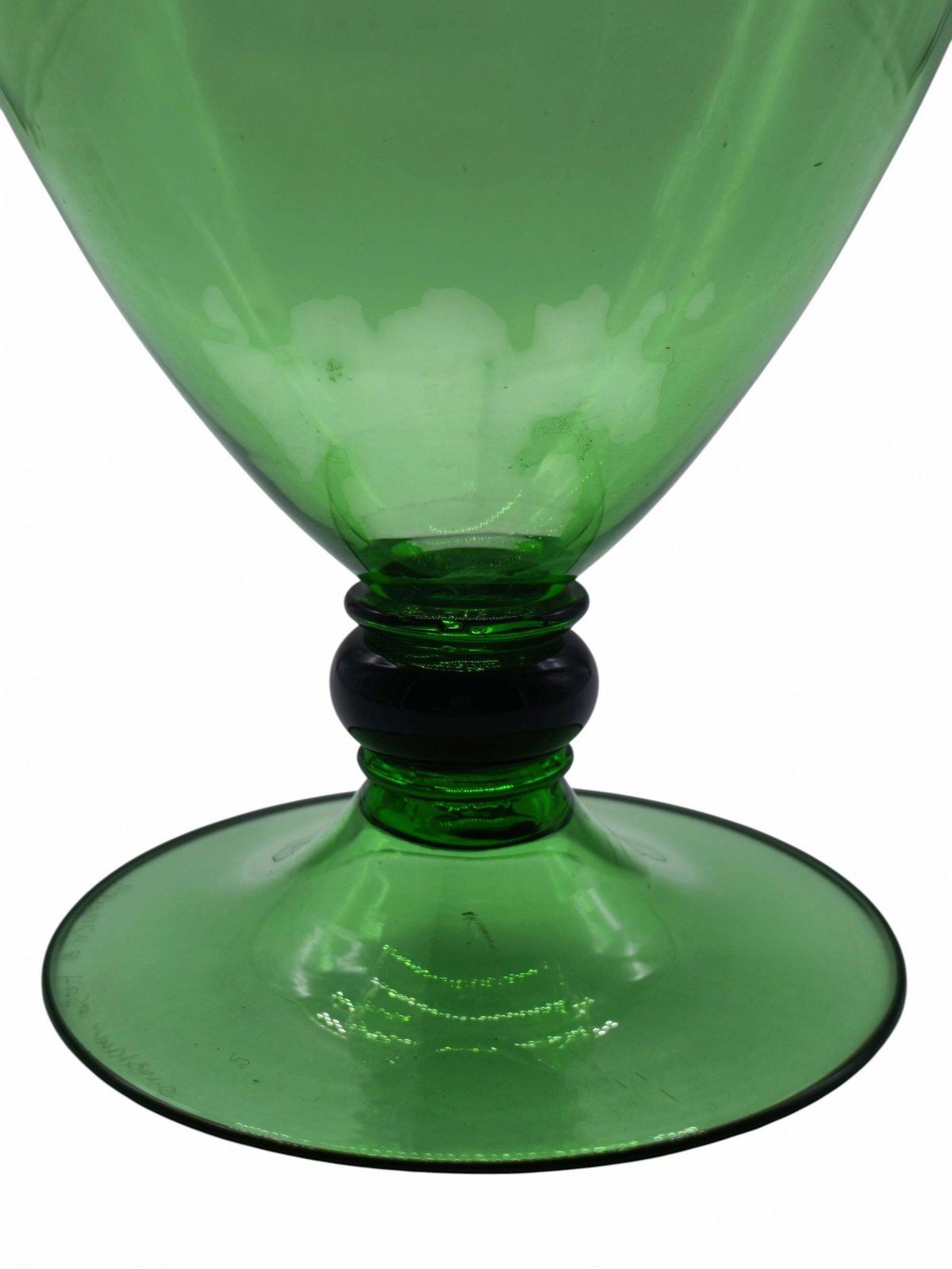 Barovier & Toso Vaso "Veronese" In Vetro Di Murano Verde, Italia 1980s photo vinterior