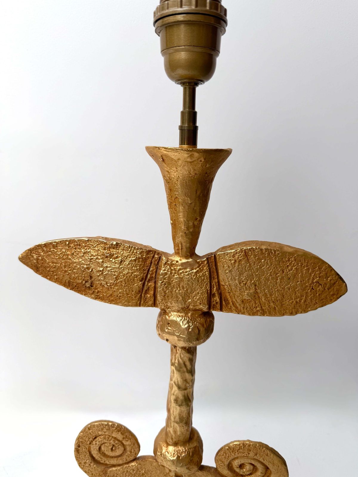 Pair Of Lamps Gilt Metal By Pierre Casenove For Fondica, France, 1990s photo buy