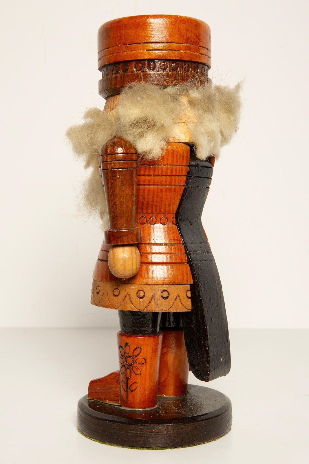 132.0 Vintage Christmas Medium Nutcracker, Wood, Erzgebirge, Germany, 1970 photo