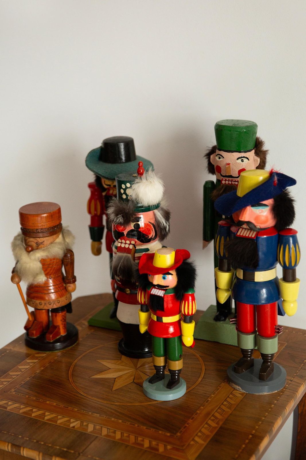 Vintage Christmas Big Blue Nutcracker, Wood, Erzgebirge, Germany, 1970 photo vinterior