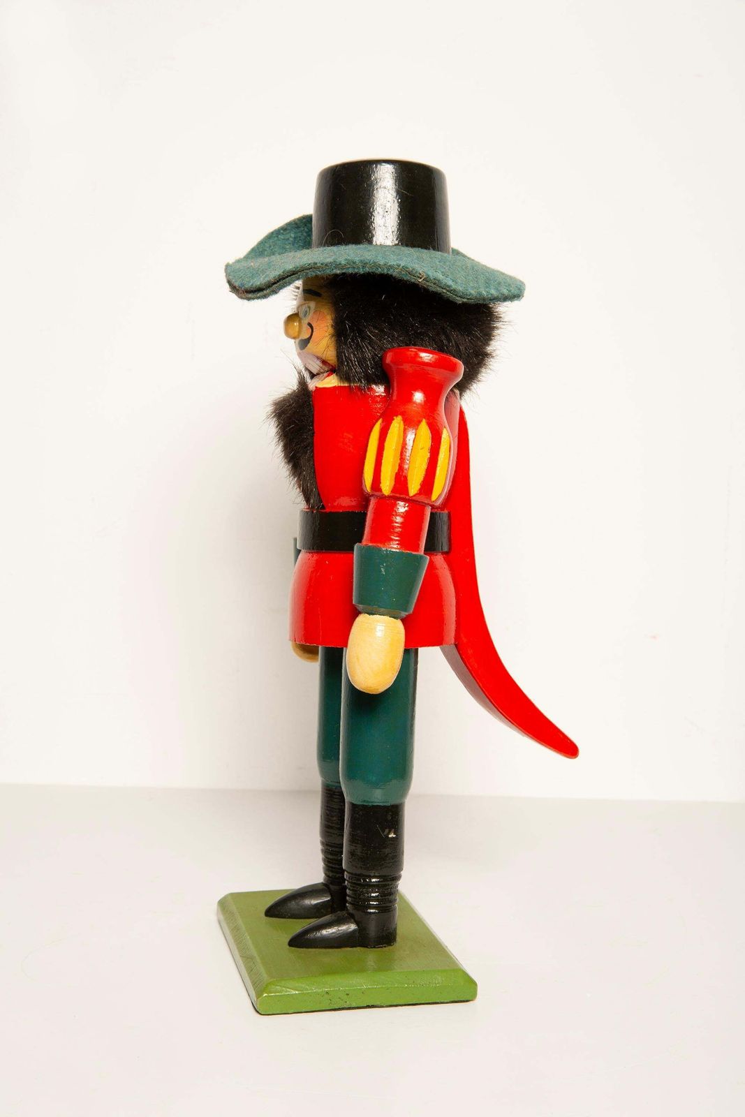 373.0 Vintage Christmas Big Red Nutcracker, Wood, Erzgebirge, Germany, 1970 photo