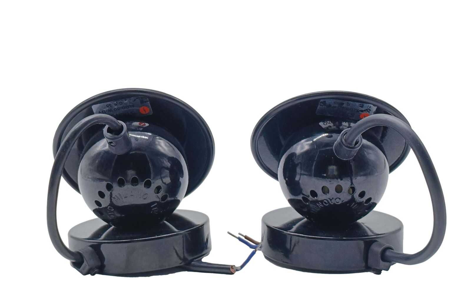 Piero Castiglioni And Gae Aulenti For Stilnovo Pair Of Black Lamps "Minibox" photo Lighting