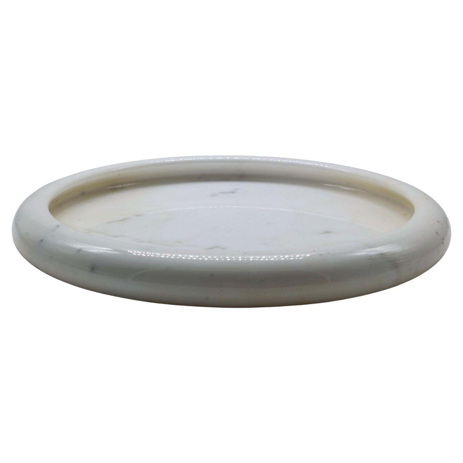 Sergio Asti For Up&Up Centerpiece In White Carrara Marble, Italy 1970s