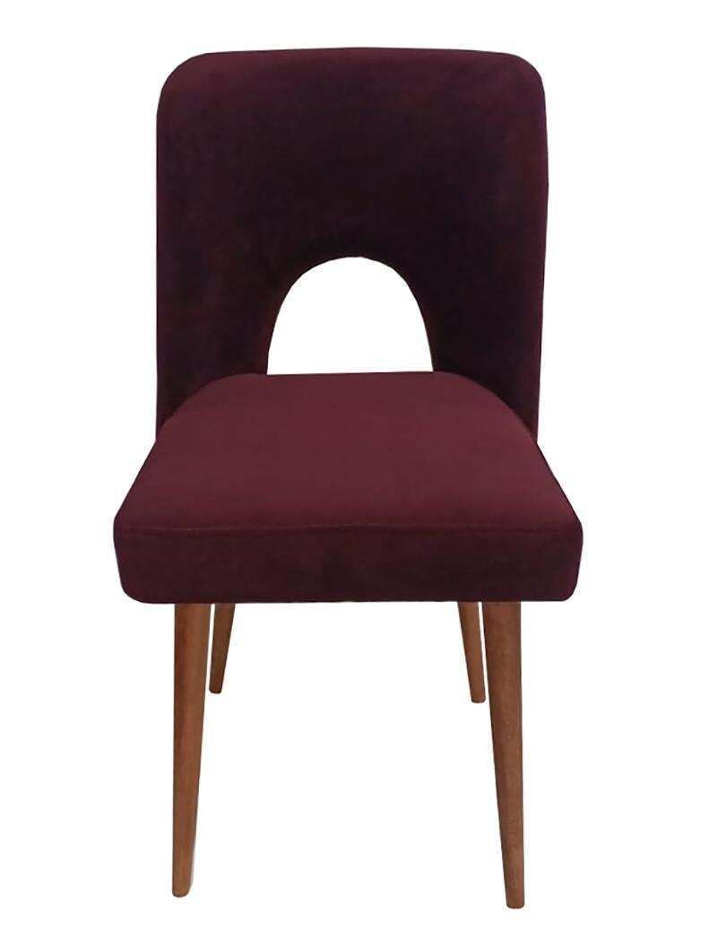 Mid Century Shell Chair, Purple Woollen Velvet Alexander, Dedar, Europe, 1960s photo vinterior