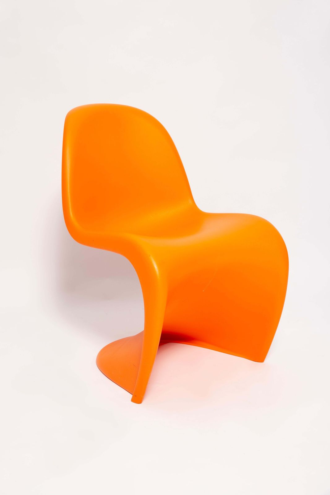 Vitra Verner Panton S Junior Chair In Orange Plastic, 2009 photo furniture