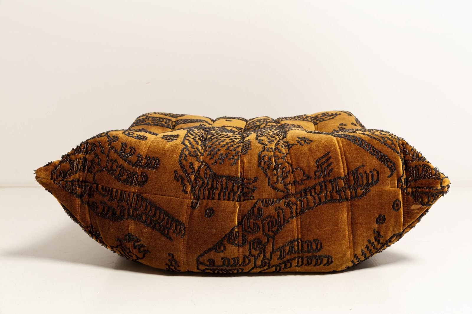 Michel Ducaroy For Ligne Roset Togo Footstool Ottoman In Tiger Mountain By Dedar photo vinterior