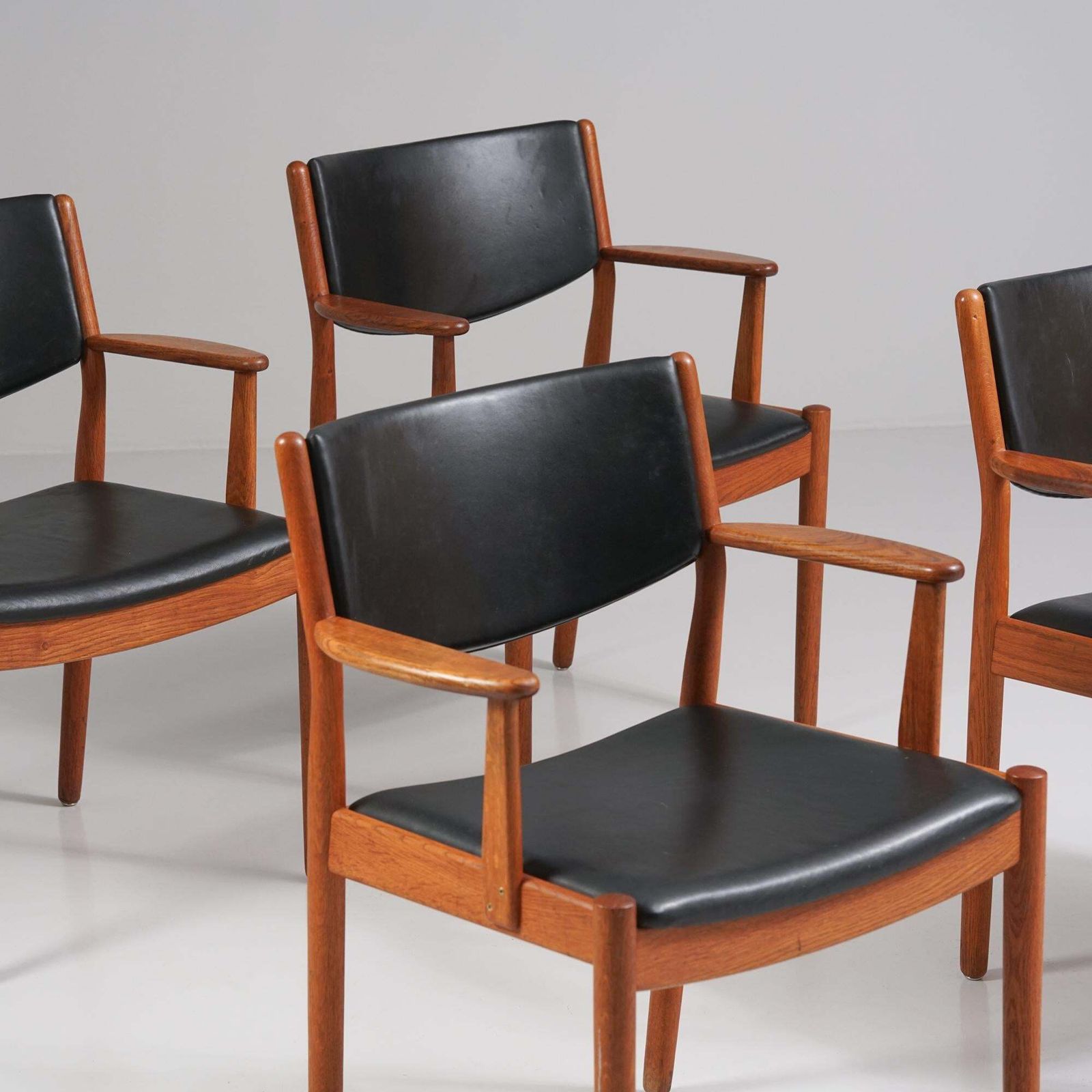 Model J62 Chairs, Poul Volther, Fdb Møbler, Denmark, 1960s photo for sale