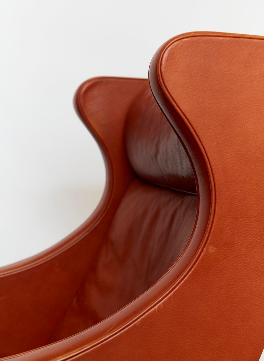 Model 2204 Wingback Chair By Børge Mogensen For Fredericia, 1970s photo vintage
