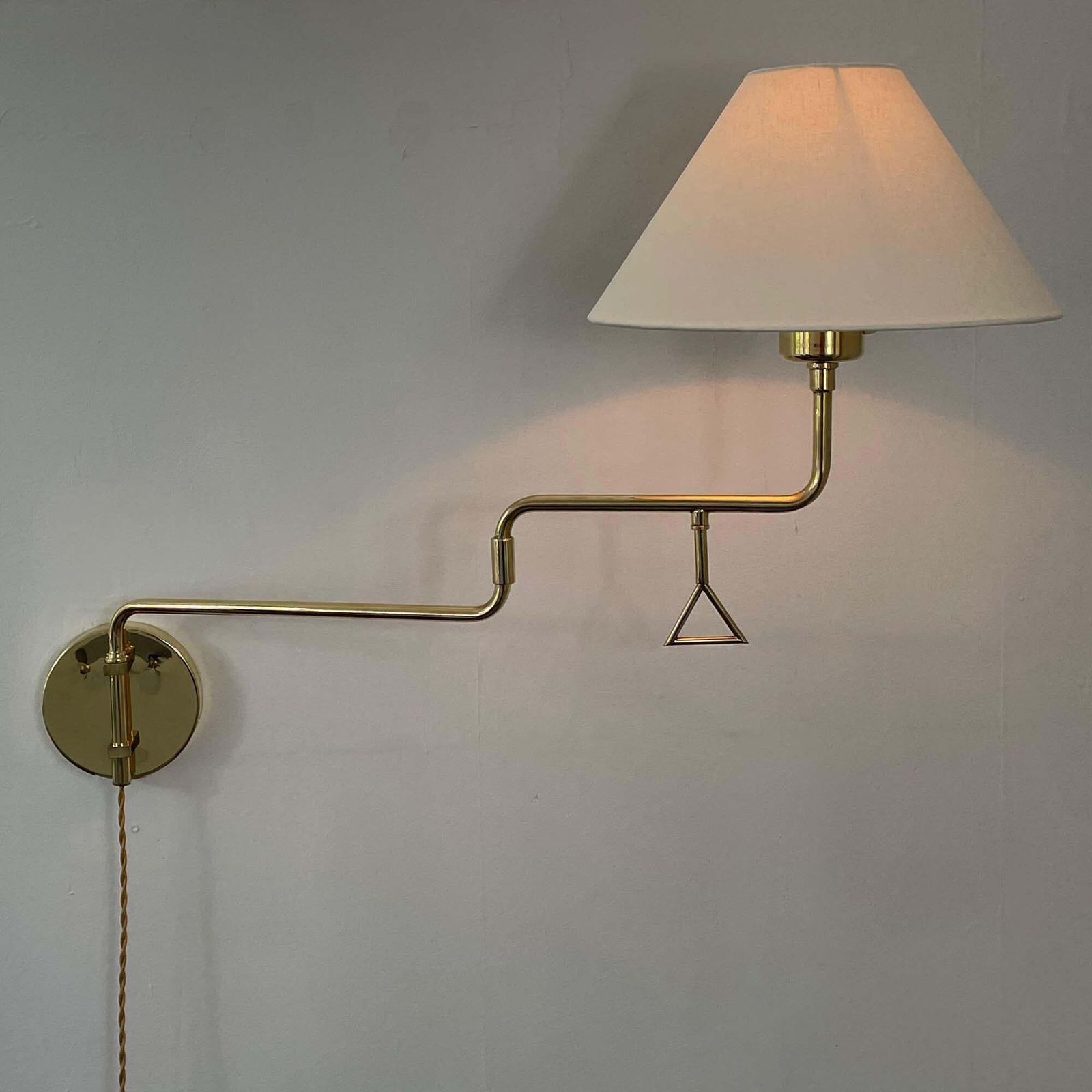 Articulating Brass Wall Light, Armatur Hantverk Tibro, Sweden 1950s photo 1238.0