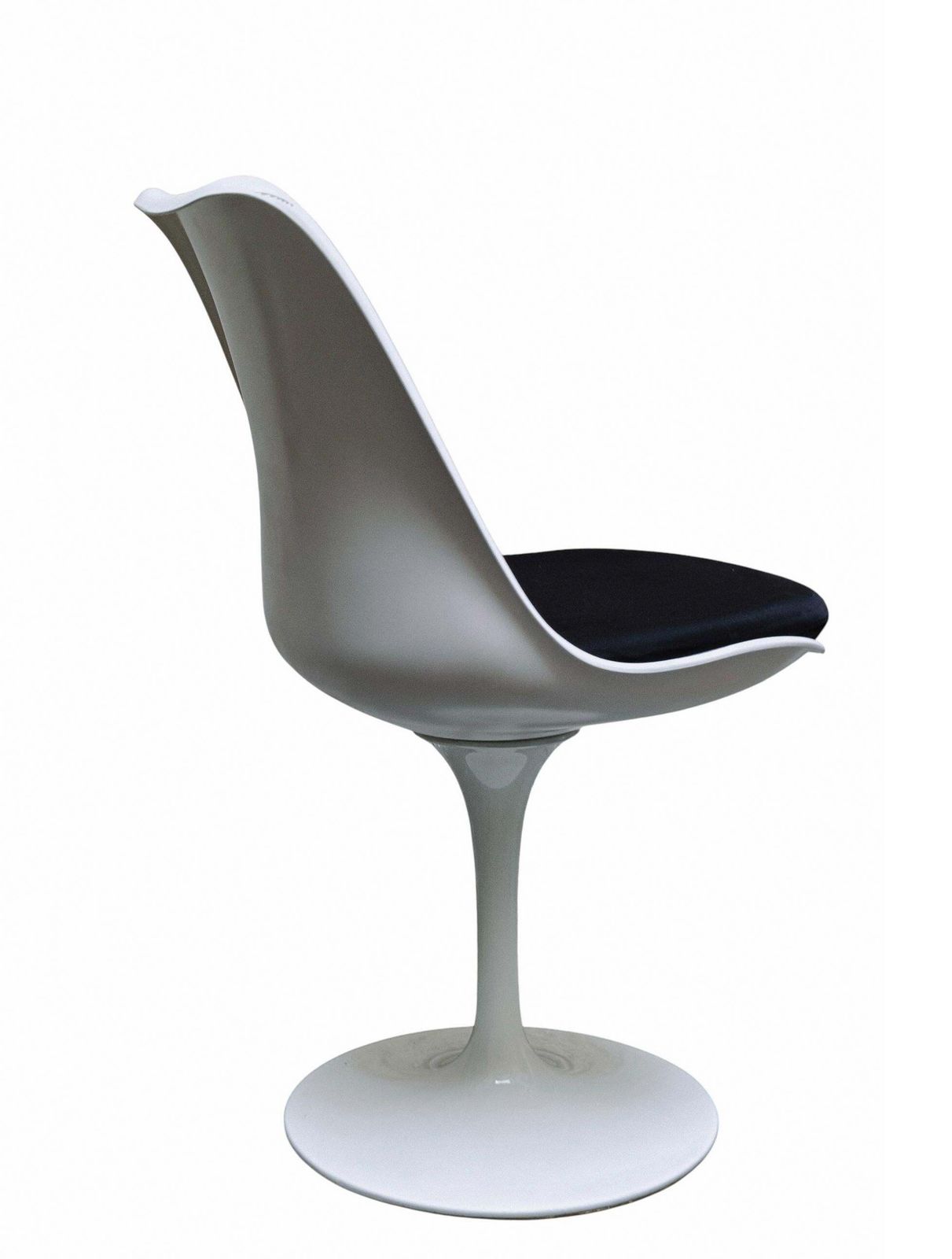 Eero Saarinen Style Dining Chair White Tulip Model, Italy 1970s photo furniture