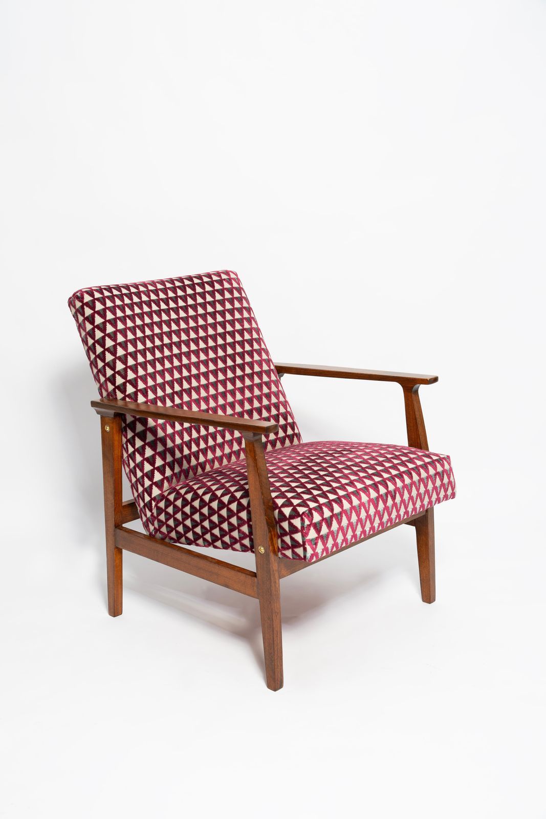 Mid Century Vintage Bw 14 Fauteuil, Paars Amuleto Dedar Fluweel, Jaren 1960 photo for sale