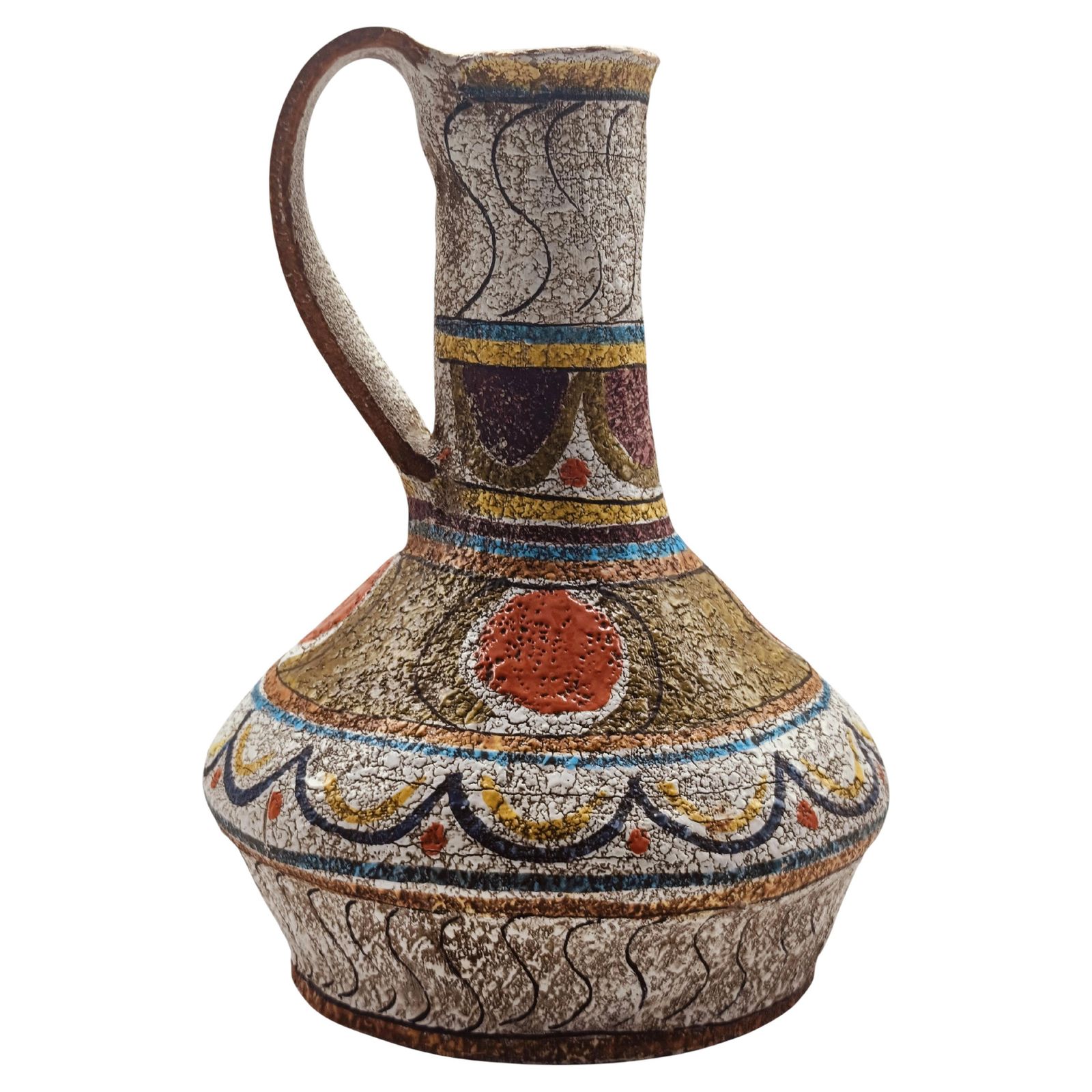 Ceramiche Artistiche Mamma Ro' Glazed Terracotta Amphora Vase, Italy 1970s