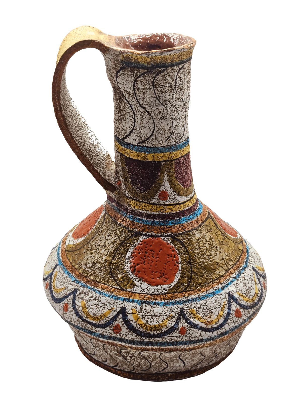 Ceramiche Artistiche Mamma Ro' Glazed Terracotta Amphora Vase, Italy 1970s photo 636.0