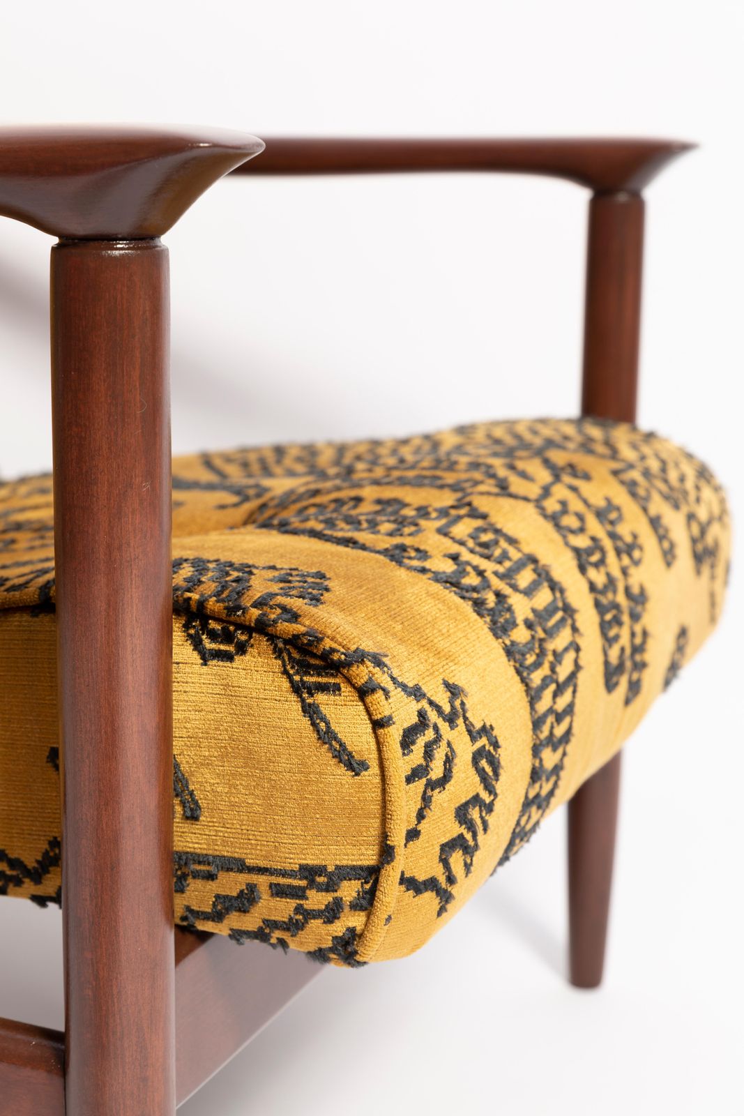 Pair Of Midcentury Tiger Velvet Armchairs, Gfm 142, Edmund Homa, Europe, 1960s photo 4419.0