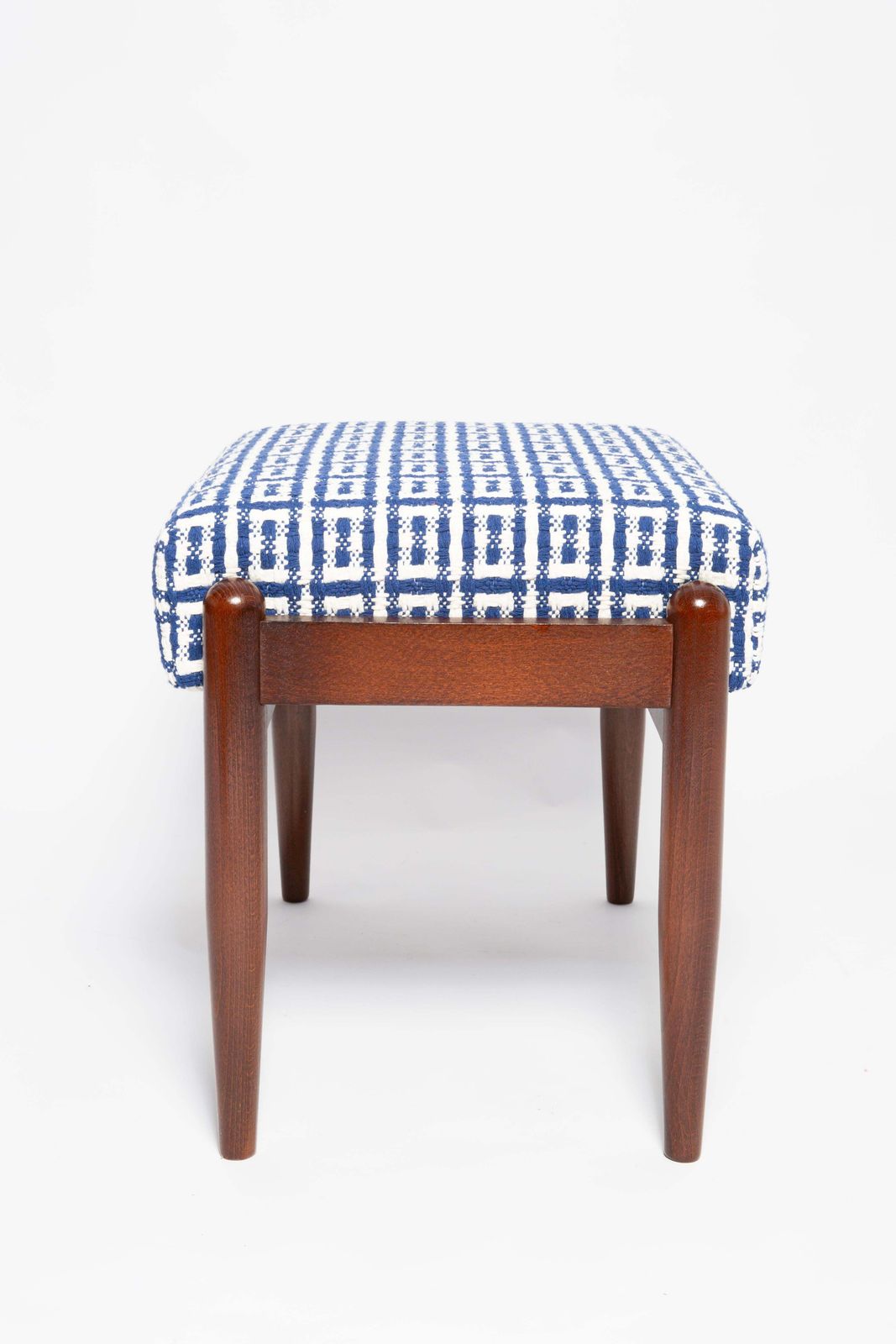 Pair Of Mid Century Gfm Stools In Tweed Jacquard Dedar, E. Homa, Europe, 1960s photo Furniture