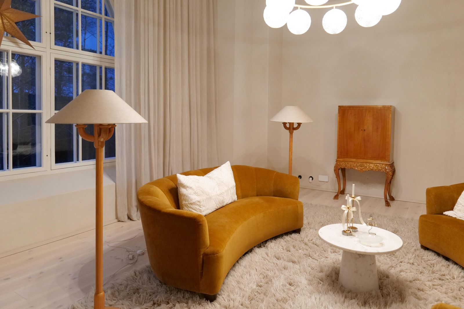 Scandinavian Modern Sculptural Floor Lamps Made In Pine, Sweden 1970s photo buy