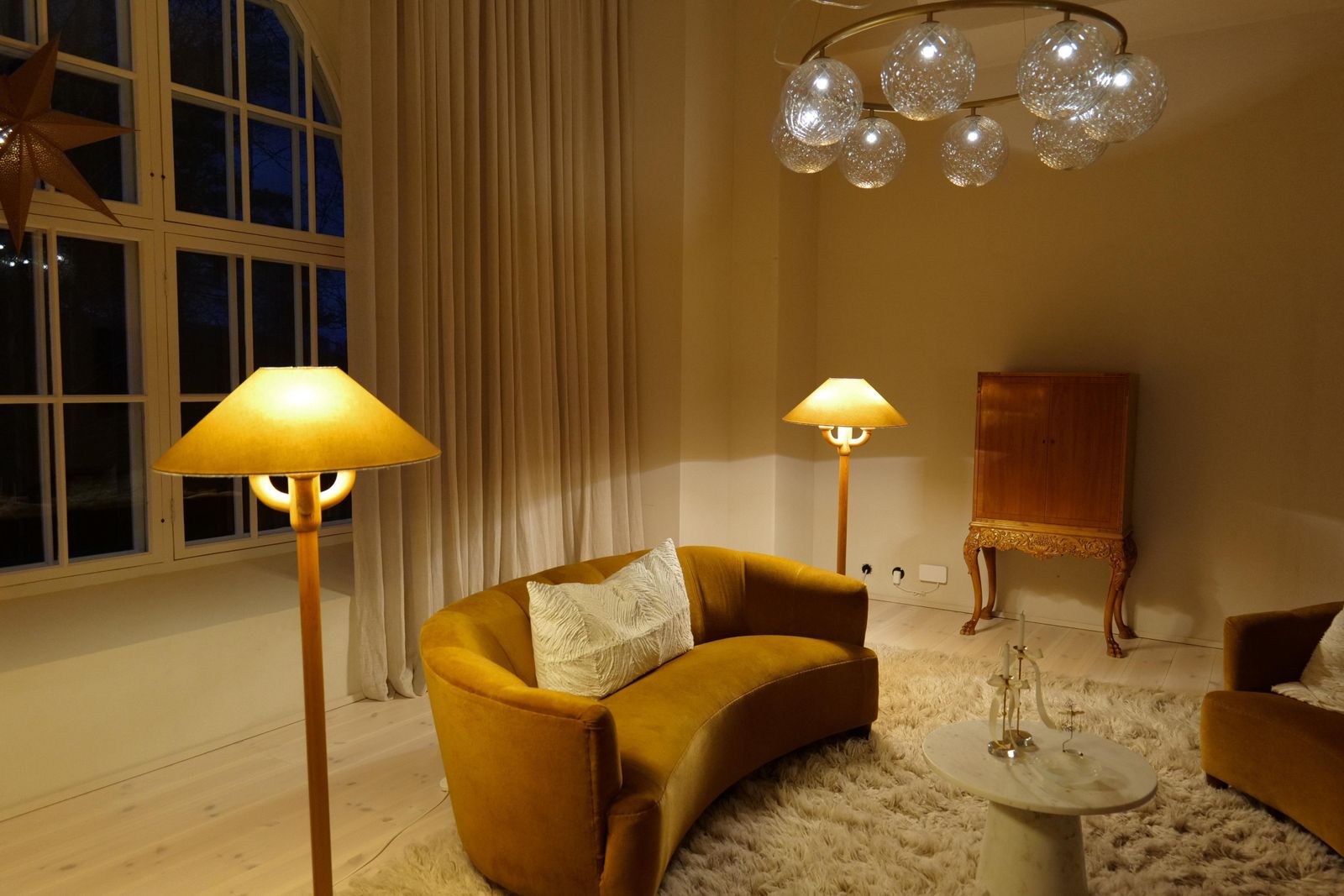 3406.0 Scandinavian Modern Sculptural Floor Lamps Made In Pine, Sweden 1970s photo