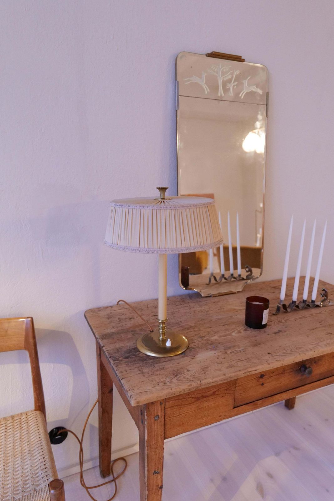 Art Deco Nordiska Kompaniet Table Lamp Made In Sweden, 1940s photo Lighting