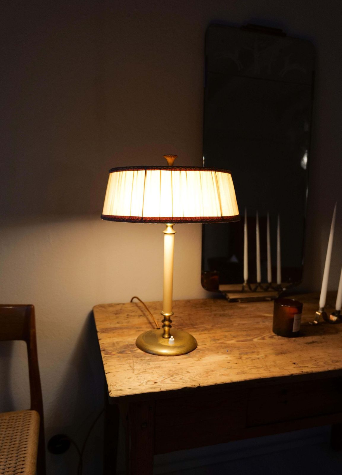 Art Deco Nordiska Kompaniet Table Lamp Made In Sweden, 1940s photo vinterior