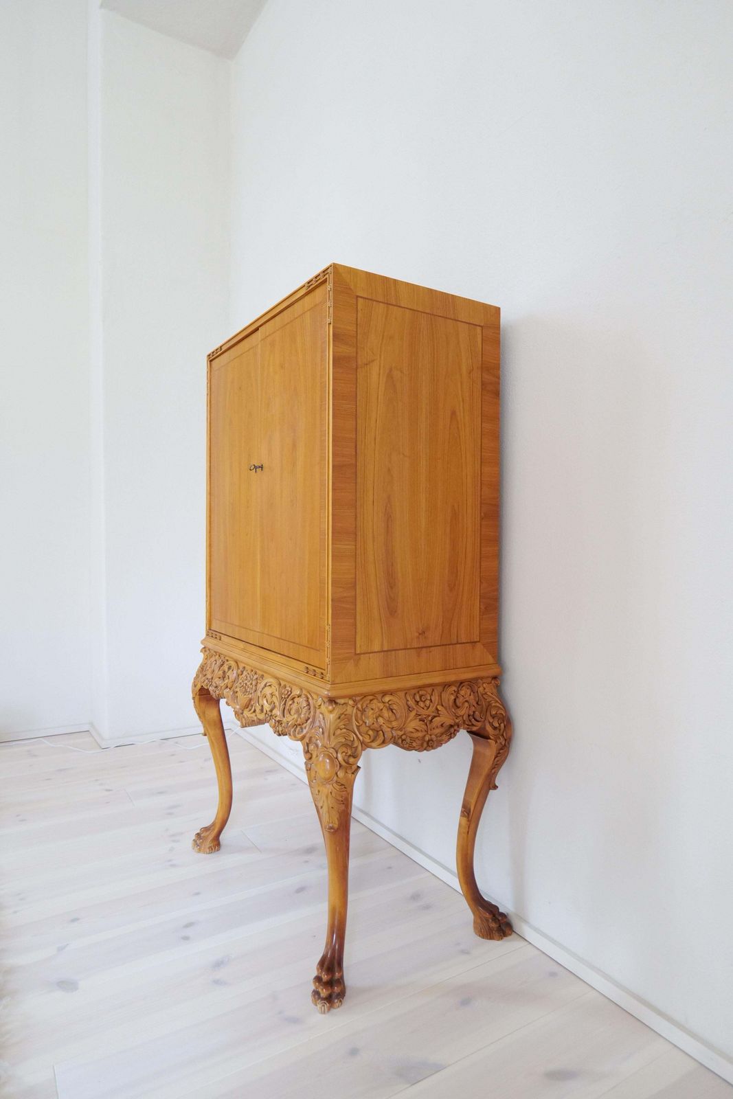 Midcentury Modern Handcrafted Cabinet Elm, Sweden, 1940s photo vintage