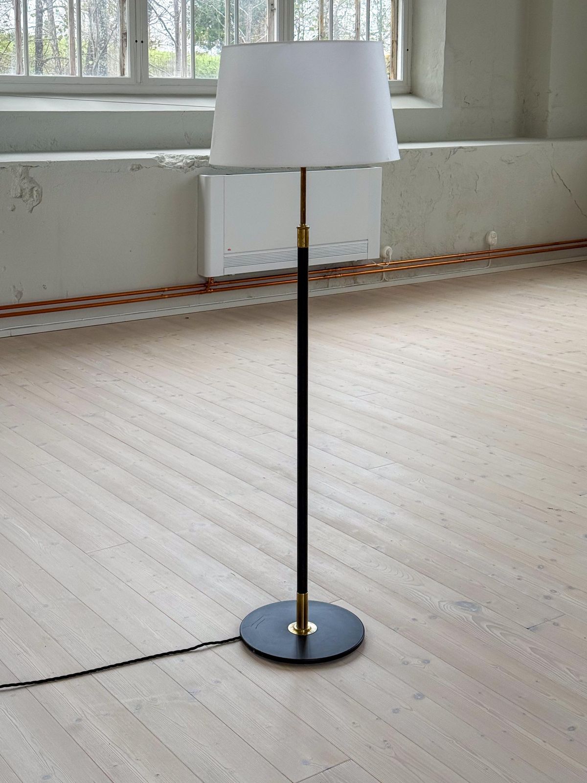 Midcentury Modern Floor Lamp Aage Petersen, For Le Klint, Denmark, 1970s photo 1768.0