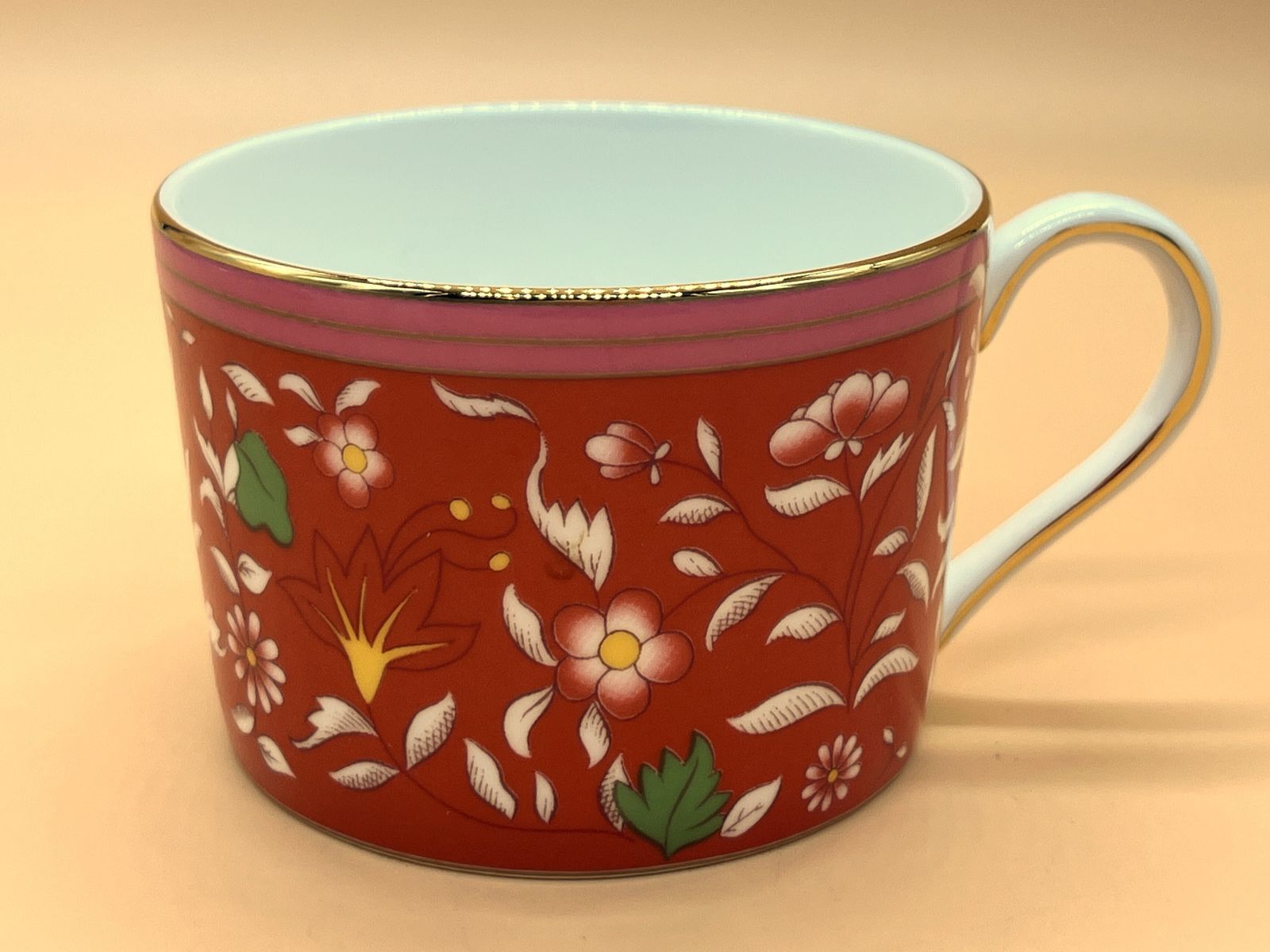 Wedgwood China Wonderlust Collection Crimson Jewel Design Tea Cup & Saucer Duo. photo buy