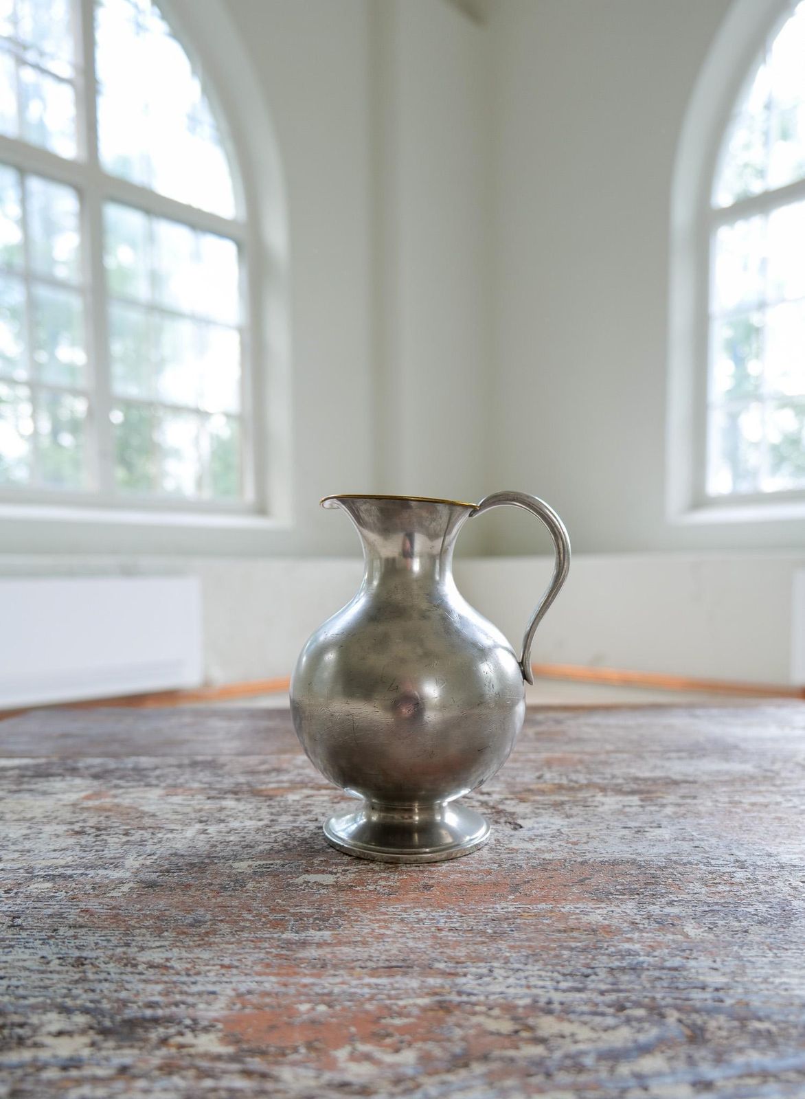 photo furniture Art Deco Sculptural Vase / Decanter In Pewter Sweden Gab 1930s