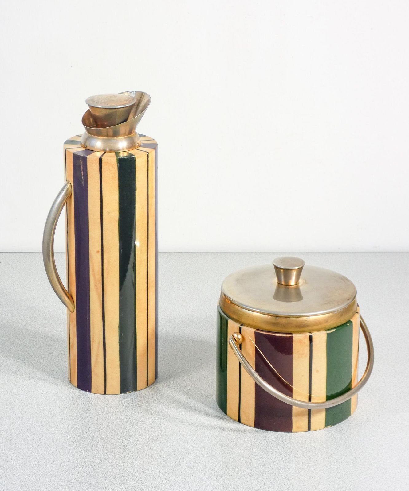 Caraffa Termica E Secchiello Porta Ghiaccio, Design Aldo Tura. Italia, Anni 40 photo furniture