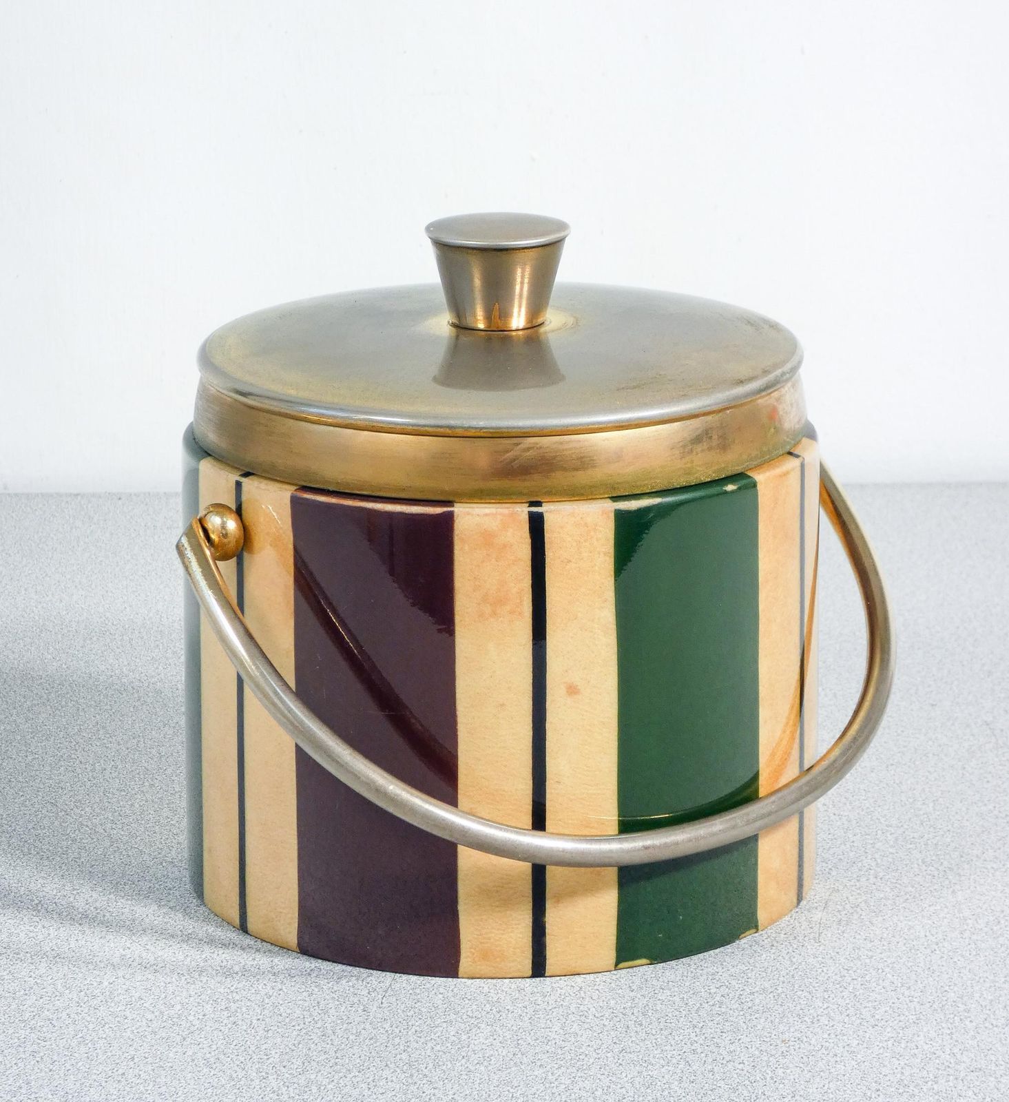 photo vinterior Caraffa Termica E Secchiello Porta Ghiaccio, Design Aldo Tura. Italia, Anni 40