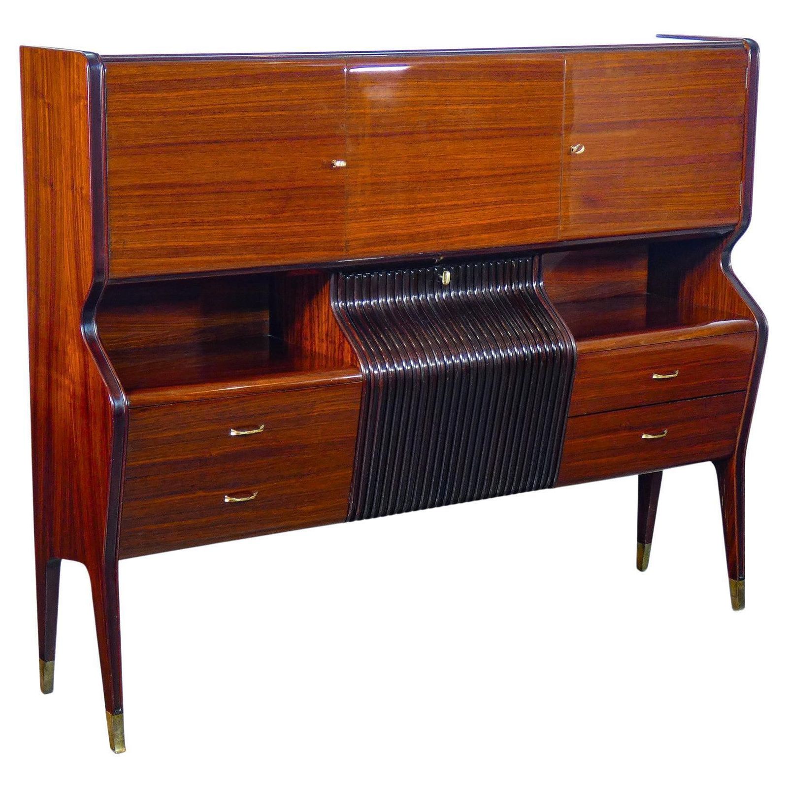 Credenza, Mobile Bar Sideboard, Design Osvaldo Borsani. Italia, Anni 50