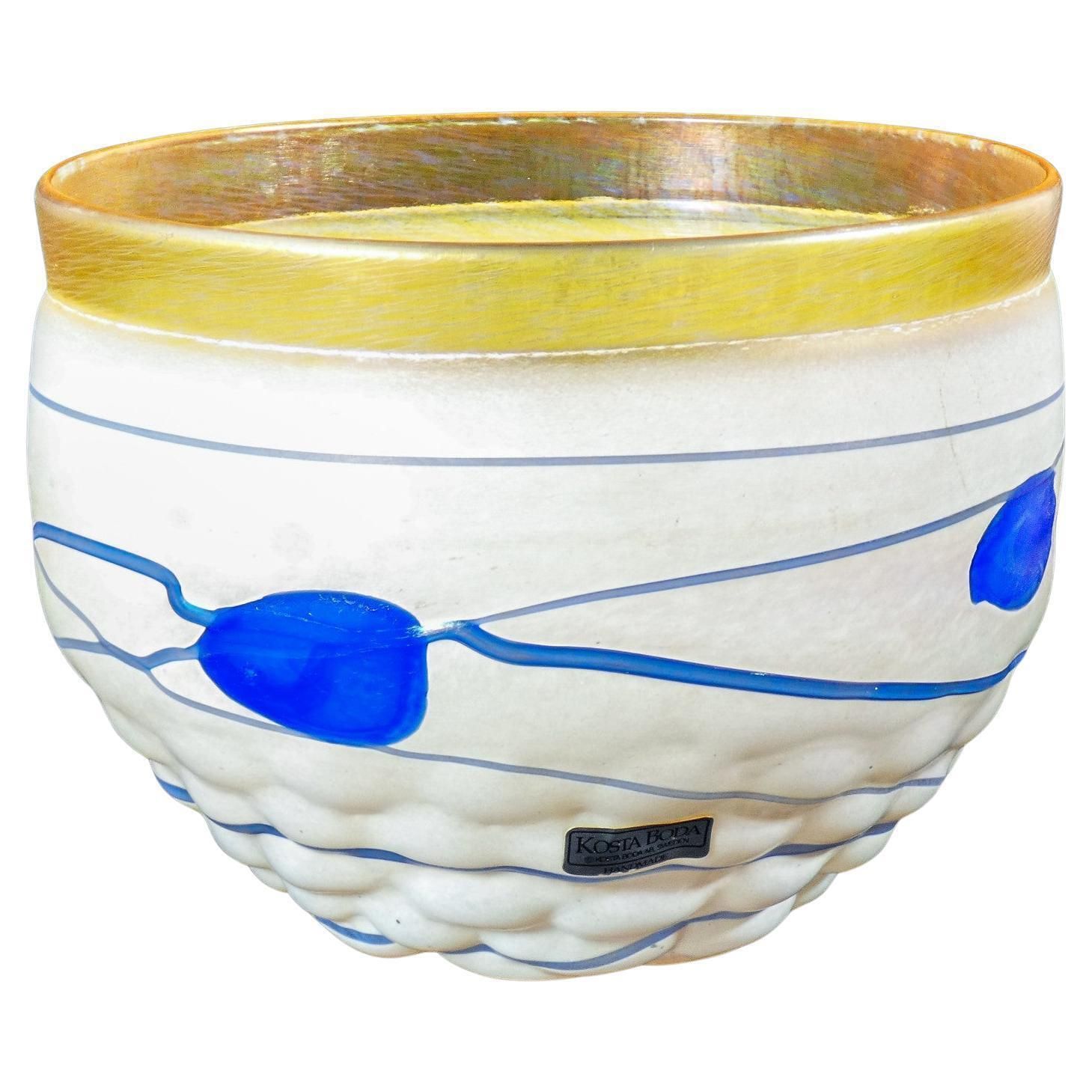 Blown Glass Vase Design Bertil Vallien For Kosta Boda. Anni 80