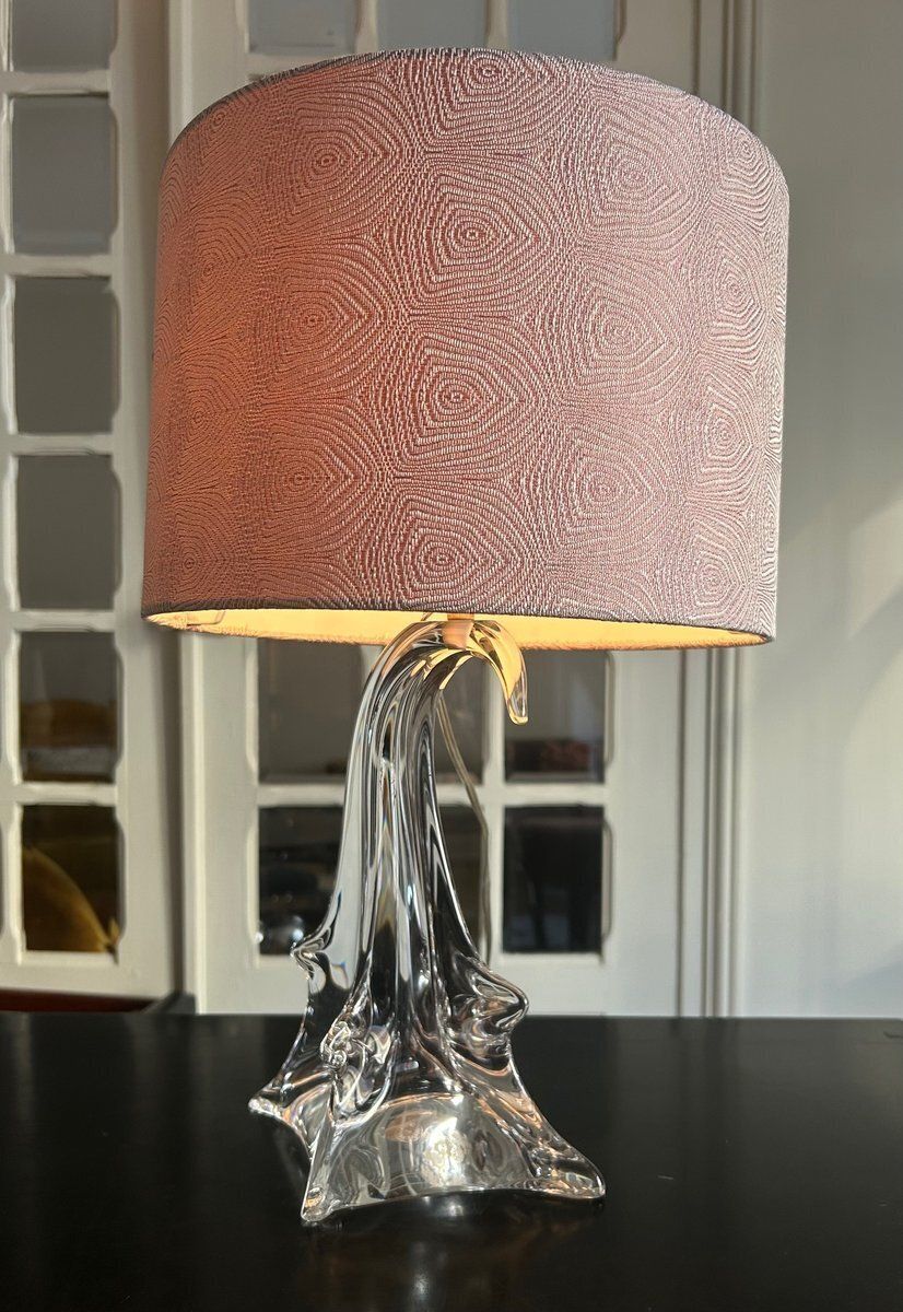 Vintage Crystal Table Lamp, 1950s photo Lighting