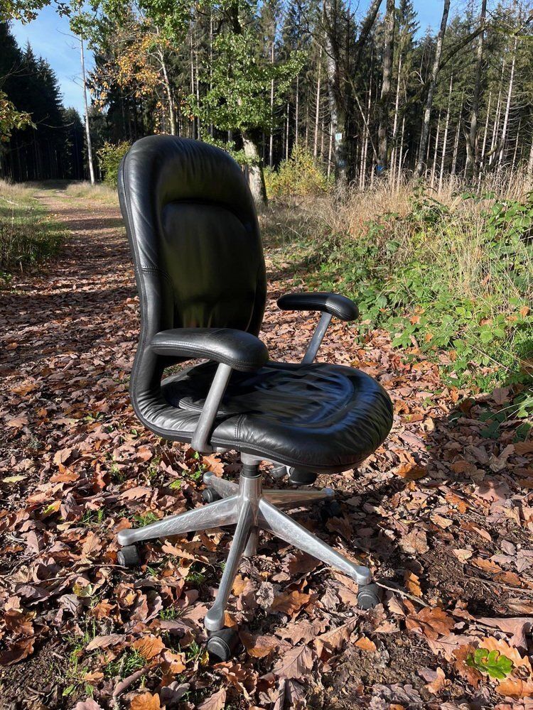 Desk Armchair In Leather By Herman Miller photo for sale