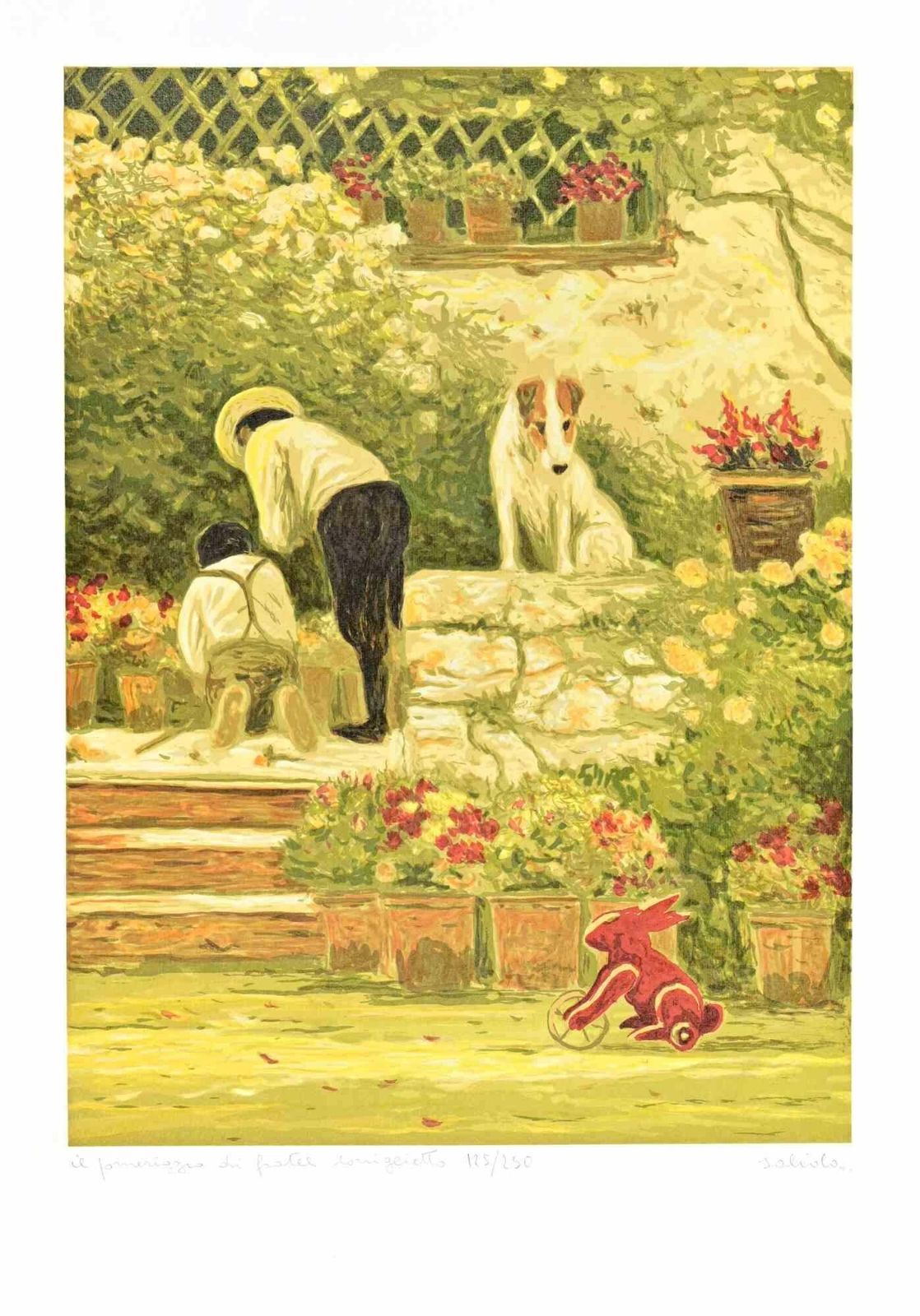 Antonio Saliolail Pomeriggio Di Fratel Coniglietto   Lithograph By Antonio Saliola   2000s2000s