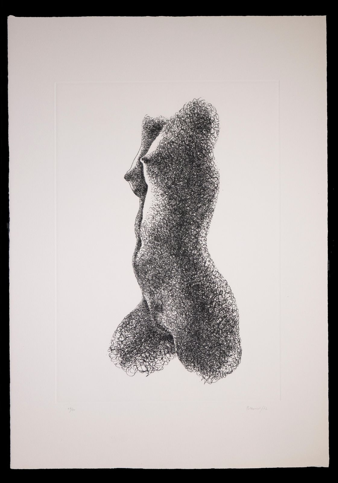 Giacomo Porzanonude Profile   Etching  By Giacomo Porzano   19721972
