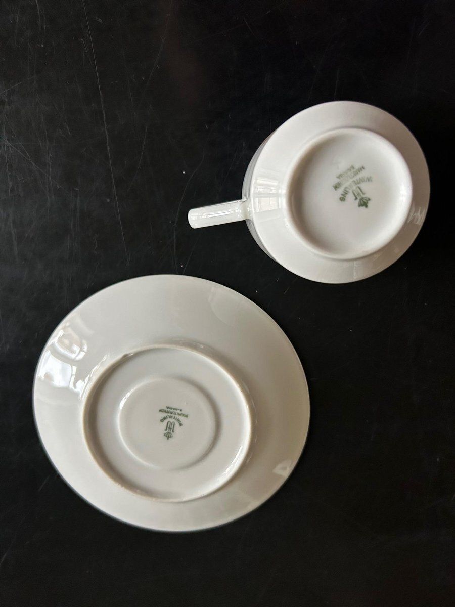 Porcelain Cups With Milk Jug From Winterling, 1970, Set Of 7 photo vintage
